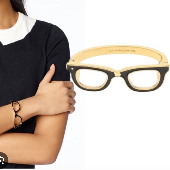 kate spade Jewelry - KATE SPADE Goreski Looking Glass enamel glasses hinge bracelet